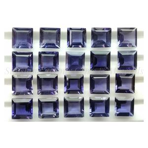 ไอโอไลท์ธรรมชาติขนาด4มม. เจียระไนเหลี่ยมเพชรพลอยหลวมต่อชิ้น - Product Image 3