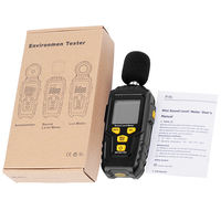 Medidor de ruido Digital de alta precisión, dispositivo con retroiluminación, frecuencia de temperatura de 35dB ~ 135dB