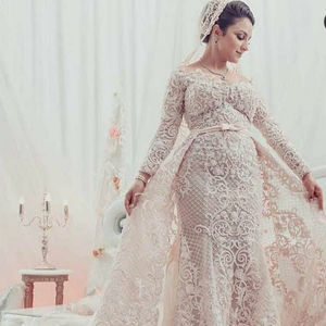 Nuevo y Elegante Vestido Caftán para Mujer, Traje de Boda Pakistaní, Caftán con Cuentas de Cristal y Pedrería - Product Image 1