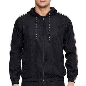 Veste coupe-vent à fermeture éclair à capuche pour hommes de haute qualité sweat à capuche de sport personnalisé avec bandes imperméables pour les Sports de plein air en automne - Product Image 1