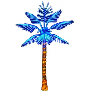 Artificiale HA PORTATO albero di cocco luci di albero di palma con luci a LED
