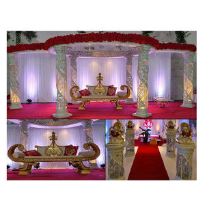 Décoration de Mandap en Cristal Thème Indien pour Mariage, Mandap en Cristal Impérial pour Mariage Hindou, Mandap en Fibre de Cristal Élégant pour Mariage FIJI - Product Image 1