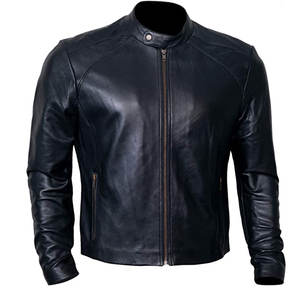 Veste en cuir de moto de style japonais de haute qualité, col montant fin, saison hivernale, vente au détail et en gros depuis Sialkot, Pakistan - Product Image 1