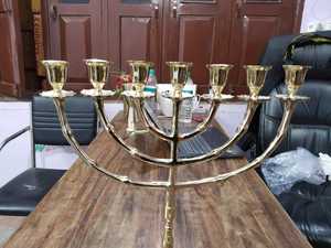 Candelabro de latón de 9 brazos para iglesia, suministros de Iglesia, Brassworld, India - Product Image 6