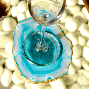 Blue Lace <b>Agate</b> <b>Coasters</b> Red <b>Agate</b> Rough Stone Natural Gemstone Tea <b>Coaster</b> Set Polished Stone Bulk Wholesale Supplier Gift Item - Product Image 6