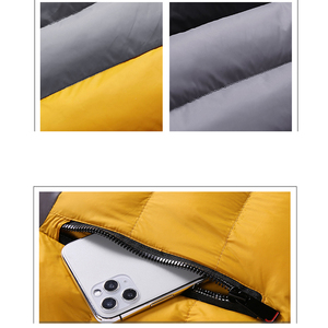 Chaqueta de Invierno Acolchada para Hombre de Alta Calidad, Personalizable, con Cierre, Transpirable, con Capucha, Resistente al Agua, Ligera, de Lona y Algodón - Product Image 6