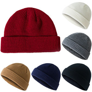 Beanies-gorros de Color sólido, estilo Oem, moda personalizada, 100% acrílico, vida diaria - Product Image 6