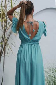 Nouvelle robe de plage attrayante à manches courtes pour femmes à la mode en gros robe longue à fleurs pour femmes - Product Image 2