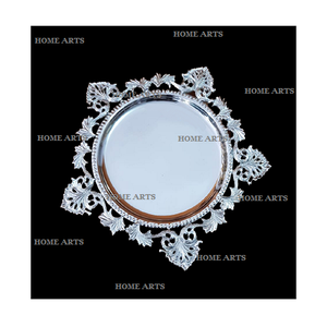Assiette de présentation ronde au design attrayant, de qualité supérieure, couleur argent, pour la maison et les restaurants - Product Image 6