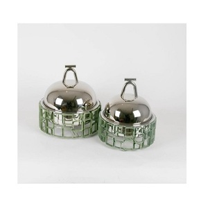 จานเสิร์ฟอาหารสแตนเลสชุดจานเสิร์ฟอาหารสองรูปทรงกลมดีไซน์เนอร์ในราคาไม่แพง - Product Image 3