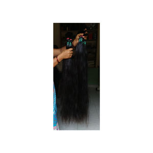 Cabello Remy indio crudo de primera calidad a la venta Cabello Virgen sin procesar con textura suave - Product Image 1