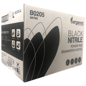 Guantes de Examen de Nitrilo Azules Desechables BERGAMOT, Certificación CE, Origen Malasia, Modelo X2235, 24CM, Dedos Texturizados, Sin Silicona - Product Image 5