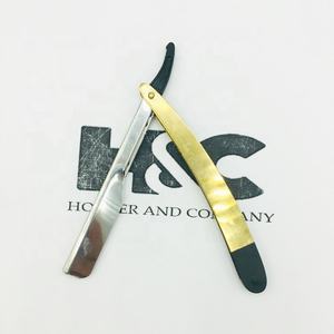 Nouvel arrivage de rasoirs de marque privée personnalisés pour barbiers, rasoir droit, lame durable remplaçable en acier inoxydable, manche en bois - Product Image 6