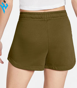 Huzaima-pantalones cortos esenciales de alta calidad para mujer, Shorts informales con cordón de cintura elástica, a la moda - Product Image 3