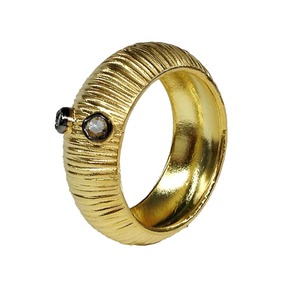 Bagues unisexes personnalisées en argent Sterling 925, plaqué or, diamant Polki, à la mode, uniques, cadeaux faits à la main, bijoux pour son mariage - Product Image 1