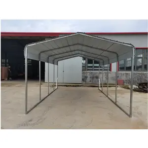 China Luifel 20 * 20ft Luifel Garage Onderdak Goedkope Prefab Draagbare Metalen Frame Carport Tent Voor Parkeer