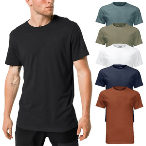 T-shirts décontractés en jersey 100% coton PIHA SPORTS - Manches courtes, col rond, coupe ajustée pour hommes, teinture unie, nombreux coloris - Product Image 4