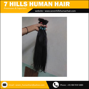 Vente en gros 100% paquets de cheveux indiens bruts vierges non transformés Extensions de cheveux Remy naturels à double tirage pour la fabrication de perruques de salon - Product Image 6