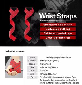 Sangles de musculation en néoprène pour la musculation et les sports - Support de poignet réglable et durable avec design antidérapant - Product Image 5