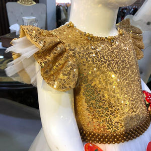 2022 nueva llegada bebé niña satén vestido Boutique niños cumpleaños fiesta vestido para 9 años regalo perfecto para niños - Product Image 5