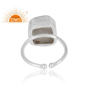 925ปรับเงินสเตอร์ลิงธรรมชาติสายรุ้งดวงจันทร์หินพลอยซ้อนแหวนสำหรับผู้หญิงเครื่องประดับผู้ผลิต - Product Image 4