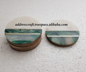 Marble Resin And Terrazzo <b>Coasters</b> Mats And Pads Cup <b>Holder</b> Drinking <b>Coaster</b> For Table Decoration Home Hotel And Restaurant Use - Product Image 3
