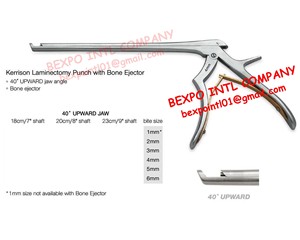 Kerrison Punch Hueso Eyector Columna Vertebral Instrumento Manual Material quirúrgico Eje de acero Longitud 18cm/20cm/23cm/25cm/28cm - Product Image 2
