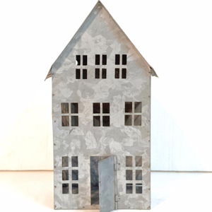 Casas de pueblo galvanizado, decoración de Navidad - Product Image 1