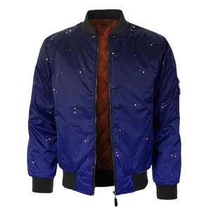 Chaqueta de satén personalizada para hombre, Cazadora Bomber de satén con sublimación, venta al por mayor - Product Image 1