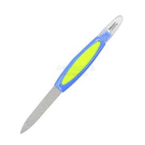 Limeur à ongles double face en acier inoxydable avec coupe-cuticules Instrument de beauté - Product Image 1