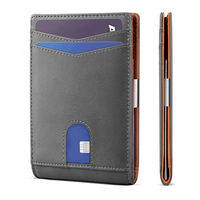 Portefeuille en cuir personnalisé pour hommes, avec pince à billets, porte-cartes de crédit, collection