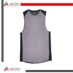 Ropa de gimnasio informal para hombre, camisetas sin mangas personalizadas de algodón y poliéster, Camiseta deportiva transpirable de secado rápido para uso diario, colocación frontal, fábrica - Product Image 2