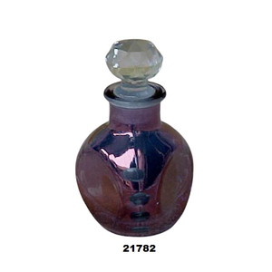 Flacons de parfum vides en verre de 50 ml de couleur irisée violette avec bouchon à poussoir - Product Image 1
