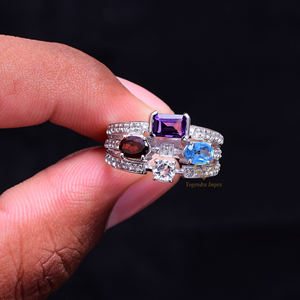 Anillo de GEMA de turmalina Natural, Plata de Ley 925, venta al por mayor, anillo de piedras preciosas múltiples para proveedores y fabricante - Product Image 4