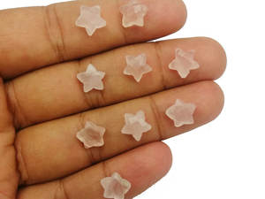 Pendentifs et breloques de mode en forme d'étoile en quartz rose pour enfants pour la fabrication de bijoux et les cadeaux - Product Image 2