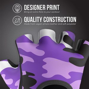 Medium Padded Camouflage Printed Workout <b>Gloves</b> for Women Custom Made High Quality Weightlifting <b>Gloves</b> for Women on Wholesale - Product Image 3