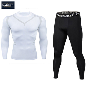 <b>Men's</b> Dry Fit Breathable Eco-Friendly Gym Running Shorts Tight Trouser <b>Shirts</b> Two-Piece Fitness High <b>Compression</b> 100% Polyester - Product Image 3