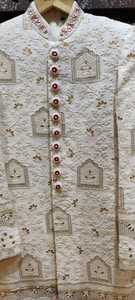 Offre Spéciale Indien Designer Dernières 2022 pakistanais Concept De Mariage Sherwani Hommes Miroir Lucknowi Taux Travail De Broderie en gros Inde - Product Image 3