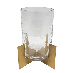 Portavelas de Vidrio y Hierro de Última Moda 2024, Color Dorado Latón Mate, Portavelas Grande y Portavelas de Pilar - Product Image 6