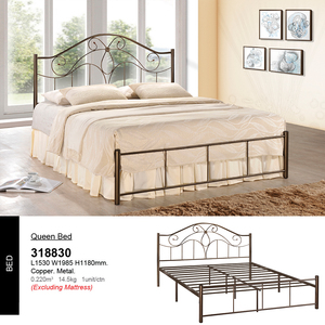 Cadre de lit en cuivre massif, mobilier moderne, fabrication de haute durabilité, design taille Queen pour la maison, le bureau, la salle d'exposition, Malaisie - Product Image 1