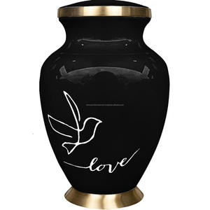 โกศเผาโบราณสำหรับขี้เถ้าและถุงสีแดงการออกแบบที่ไม่ซ้ำกันโกศเผาศพโกศที่เป็นของแข็ง - Product Image 5