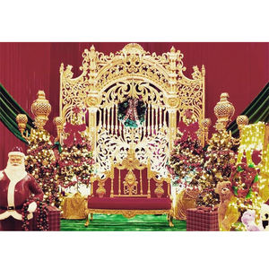 กรอบการต้อนรับงานแต่งงานในเทศกาลคริสต์มาสกรอบการติดตั้งสำหรับเวทีงานแต่งที่ทันสมัยหรูหราฉากหลังไฟเบอร์กลาสน้ำหนักเบาปรับแต่งได้ - Product Image 1