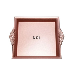 Bandeja de Servicio con Acabado Antiguo para Almacenamiento de Comida Rápida, Aperitivos, Café y Té, con Diseño Clásico para Decoración de Mesa - Product Image 1