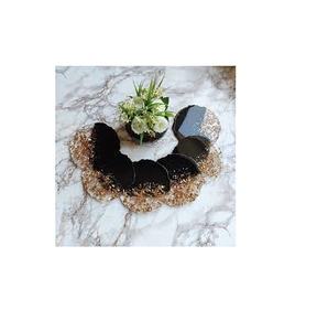 Dessous de verre en pierre en résine époxy Dessous de verre en silicone Résine de silicone Dessous de verre pour boissons pour une taille personnalisée - Product Image 3