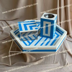 Latest <b>Bone</b> Inlay Tray Set with Bakhoor Burner Mubkhar Resin and Plastic Set for Ramadan Gift - Product Image 2