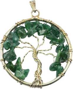 Colgantes de árbol de la vida de Aventurina verde de la mejor calidad, artesanías de piedra semipreciosa a precio mayorista, compra en Crystal Agate Export - Product Image 1