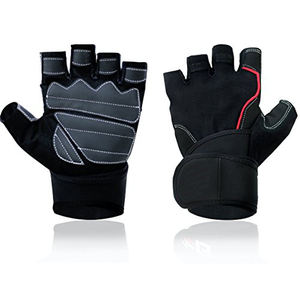 Gants de musculation Crossfit en néoprène avec sangles de maintien pour les poignets et gel - Product Image 1