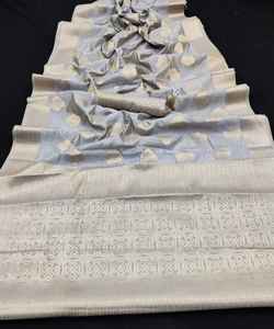 Banarasi Seda Sarees Fiesta Desgaste Boda Indio Étnico - Product Image 3