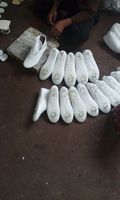 Zapatillas de Ballet Suaves para Niña GAF, Parte Superior de Lona y Algodón, Suela Completa de Cuero Genuino, Tacón Plano