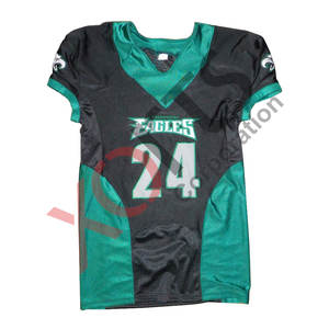 Maillot de football américain noir sur mesure Nouveau design Respirant Plus Size Imprimé Technics Sublimé Nouveau Instruit - Product Image 3